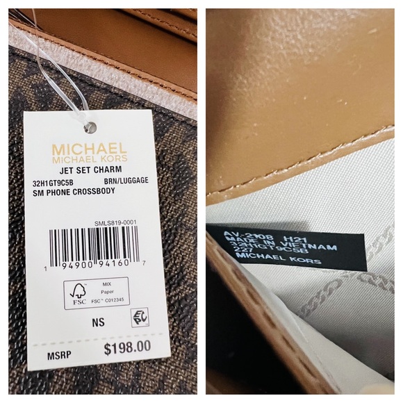 Michael Kors Jet Set Charm Studded Small Phone Crossbody Bag - Picture 12 of 16